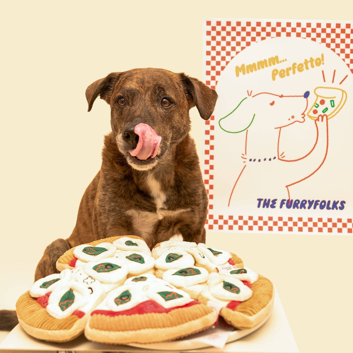 Jouet de pistage pour chien en forme de pizza