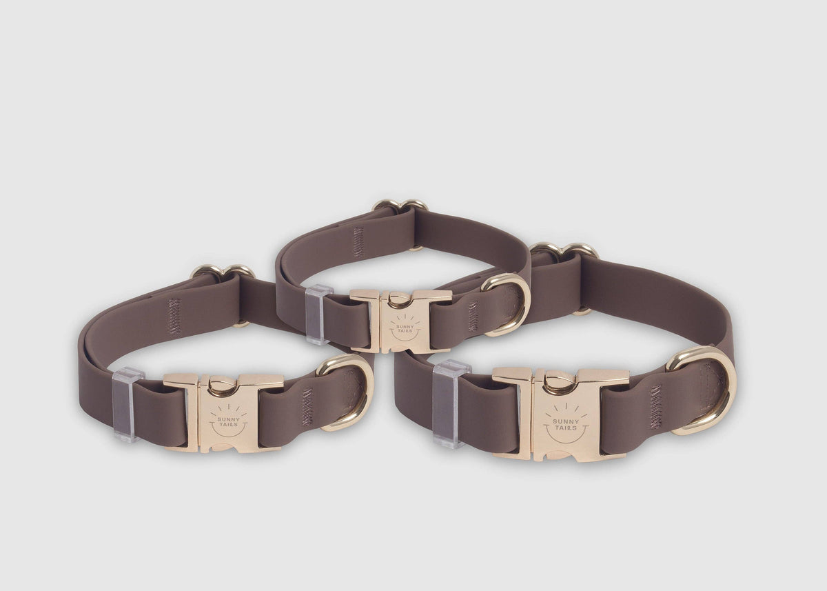 Le Collier imperméable pour chien brun espresso