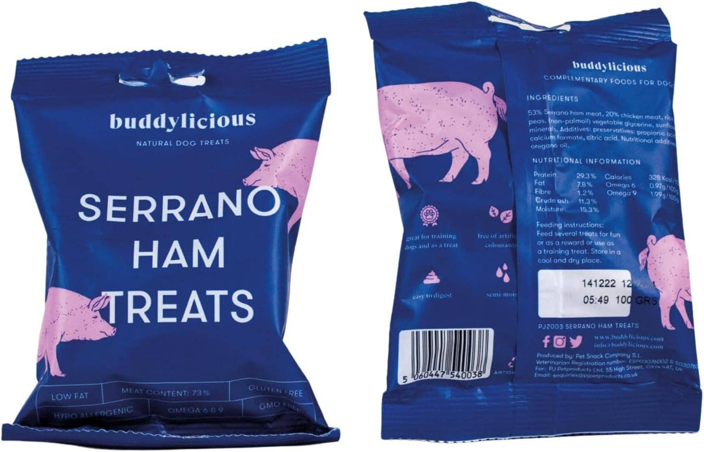 Les Friandises saines naturelles au jambon Serrano