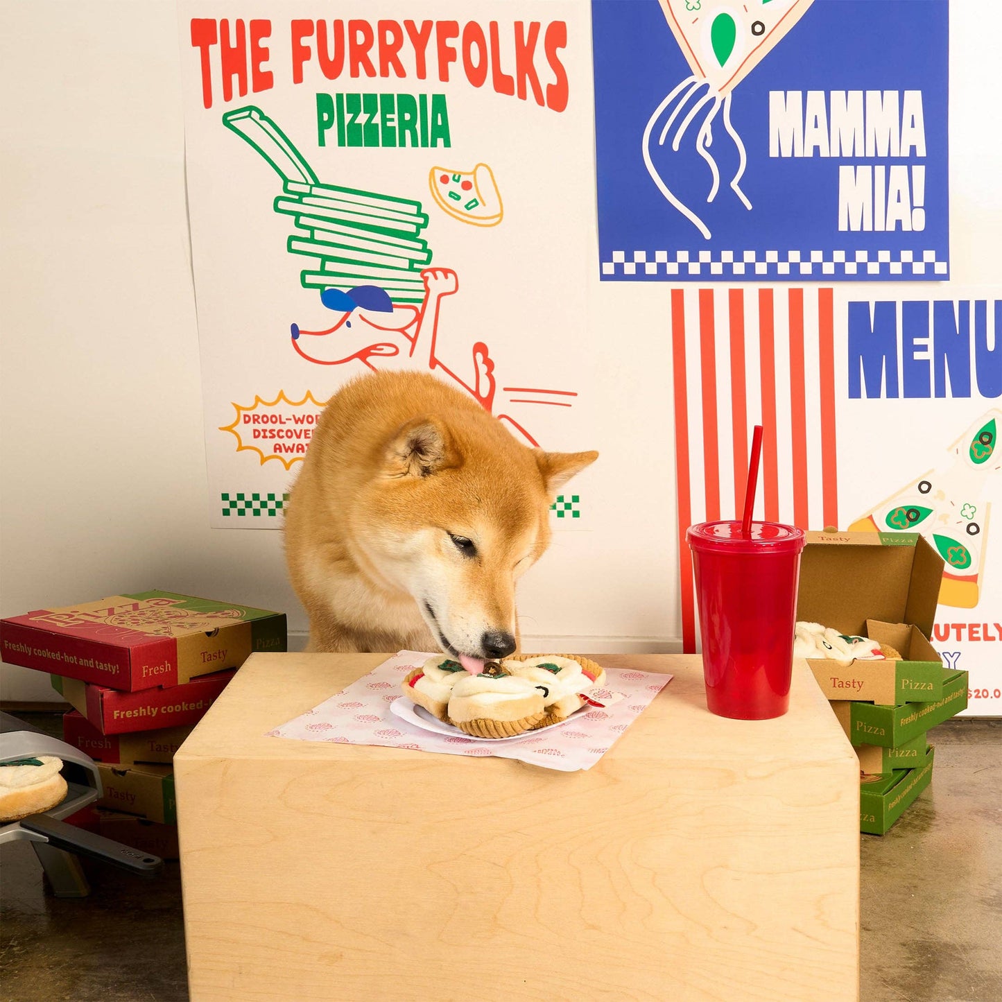 Jouet de pistage pour chien en forme de pizza
