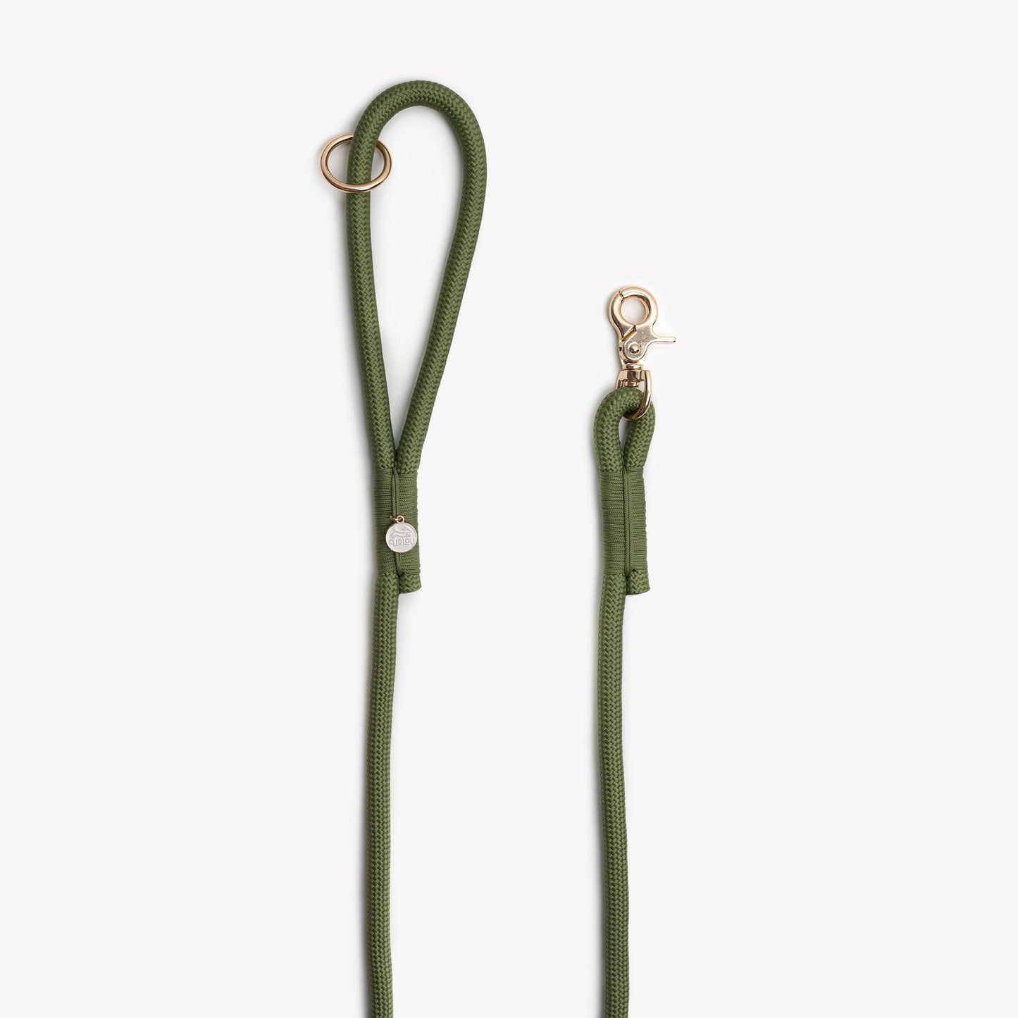 La laisse Verte en corde tressée