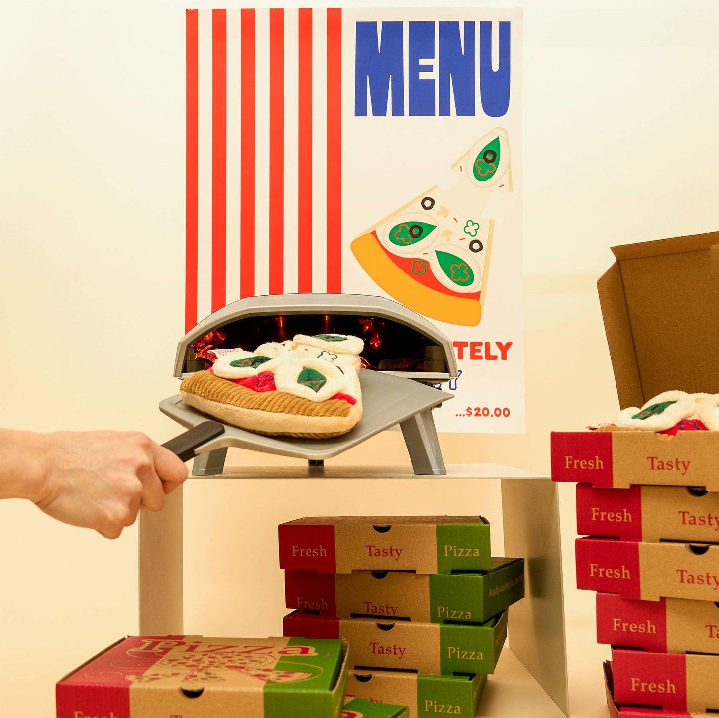 Jouet de pistage pour chien en forme de pizza