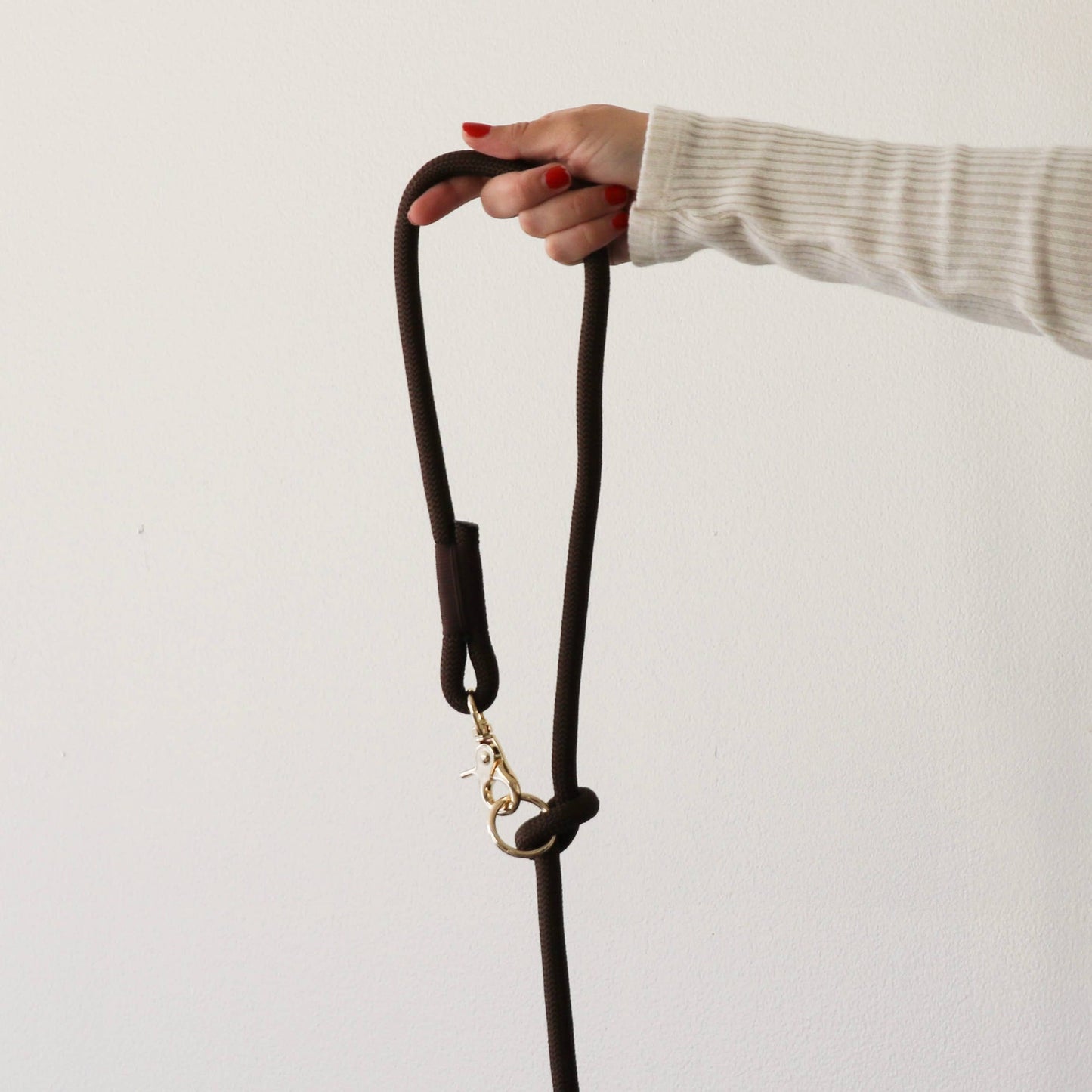 La Laisse en corde tressée pour chien Hands Free Noire