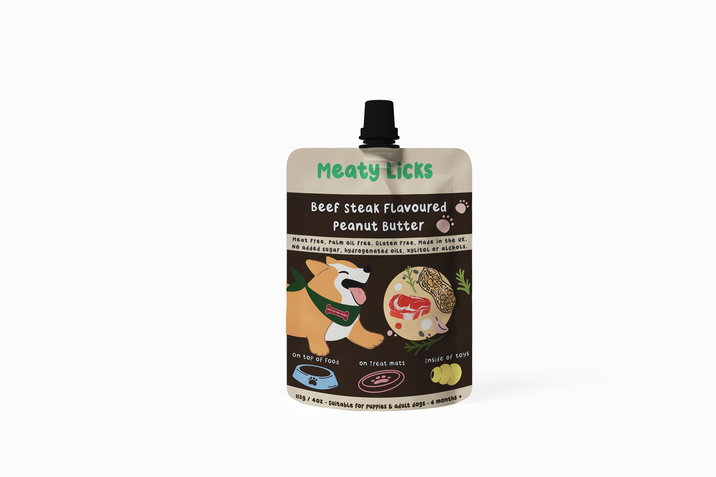 Le Meaty Licks - Saveur Beurre de cacahuète aromatisé au Bœuf