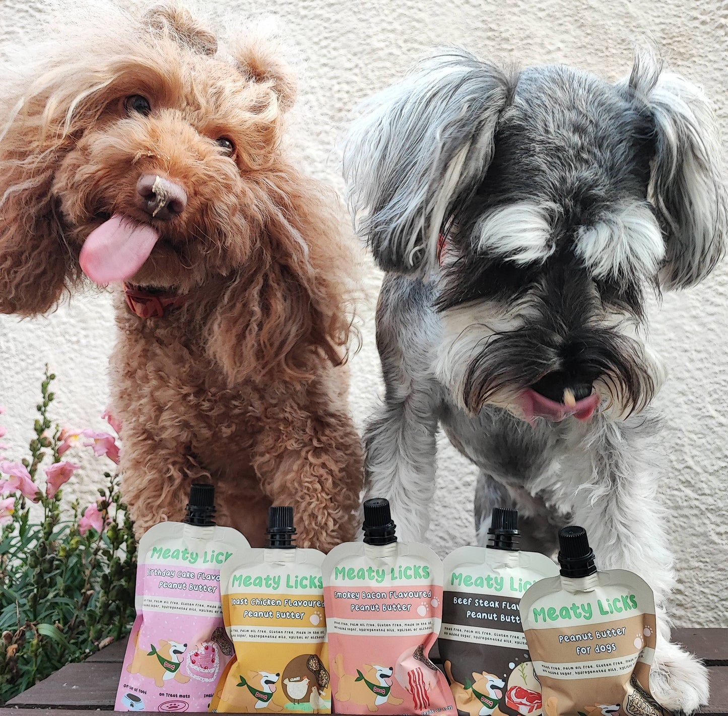 Sachet de beurre de cacahuète aromatisé à gâteau d'anniversaire pour chiens 113g/4oz