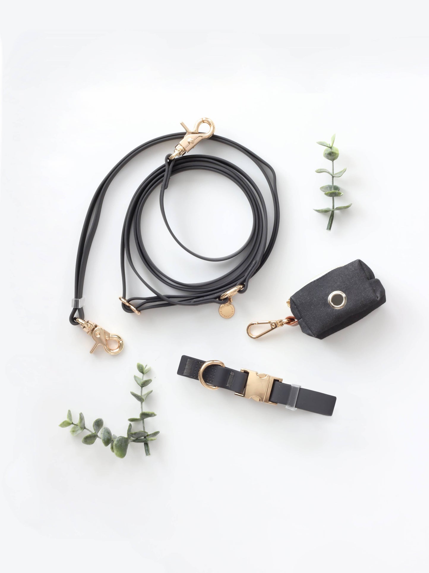 La Laisse pour chien Ember Black convertible 4 en 1 Hands Free Cloud