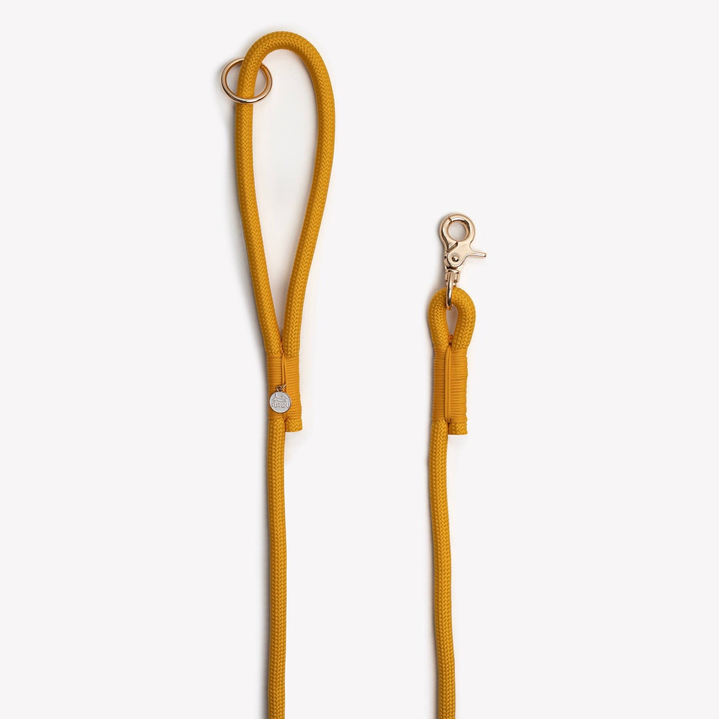 La Laisse jaune en corde tressée