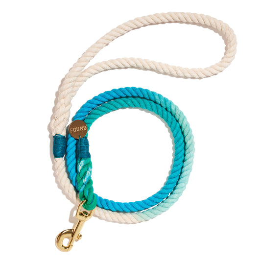 La Laisse pour chien Robins Egg Blue en corde de coton, standard, 1,5 m