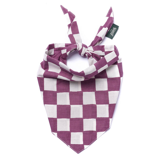 Le Bandana pour chien violet et blanc