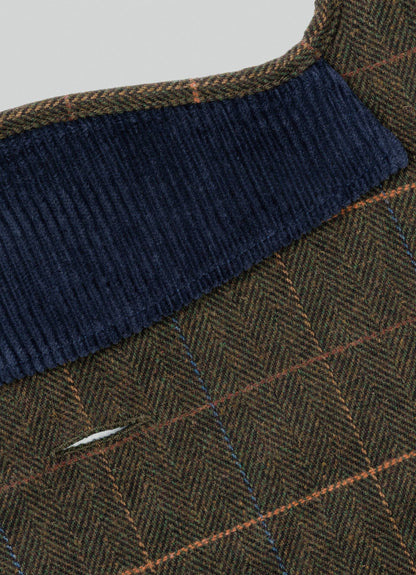 La veste en tweed à carreaux vert foncé - Hackett x Hugo Hudson