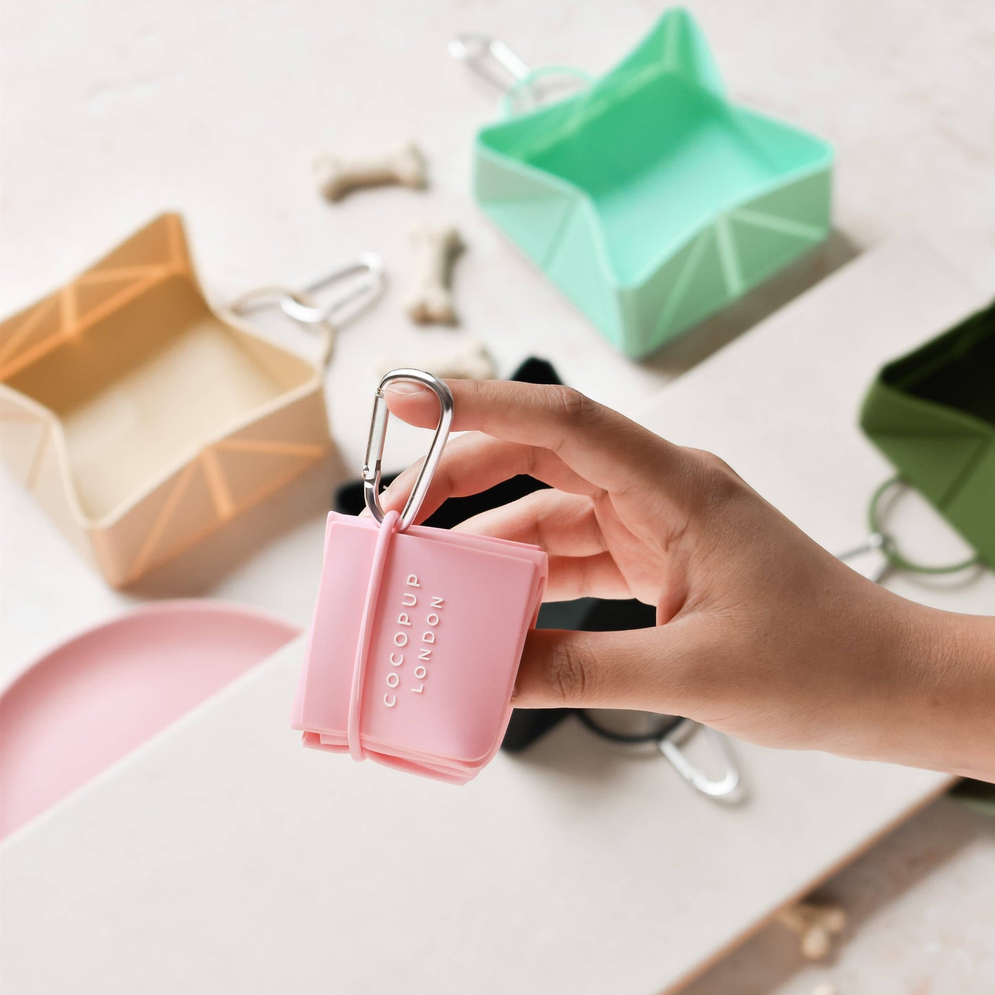 Le Bol de voyage pliable - Rose
