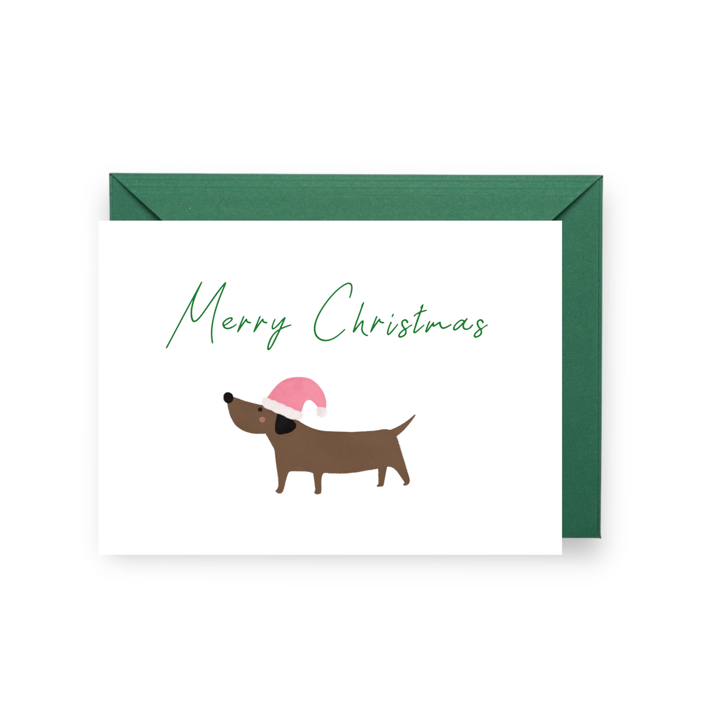 La Carte de vœux « Merry Christmas Dachshund »